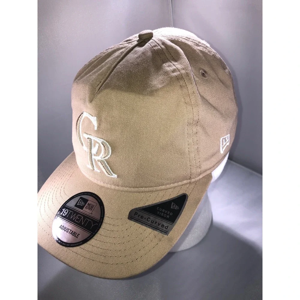 New Era 19TWENTY Colorado Rockies Hat Tan Khaki MLB Adjustable Snapback Cap